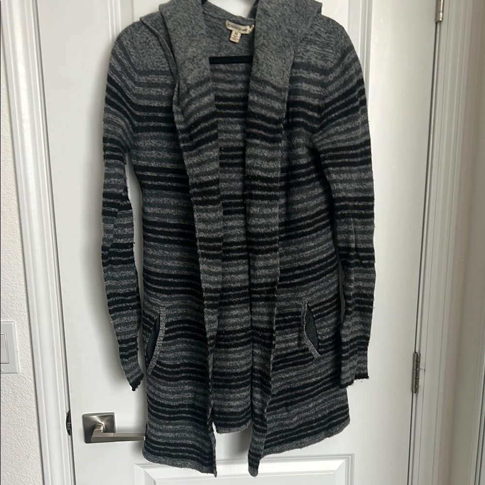 Toad&Co Organic Gray Striped Women's Cardigan